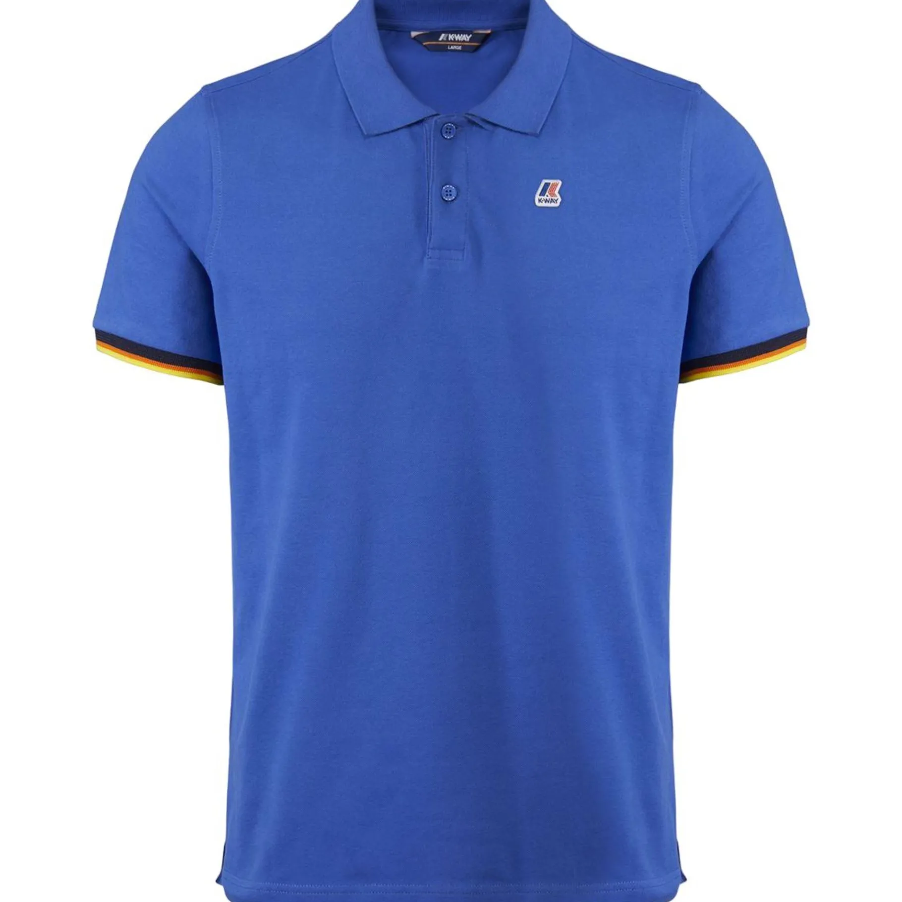 Polos & T-Shirts>K-WAY Vincent Contrast Polo Blue Royal Marine