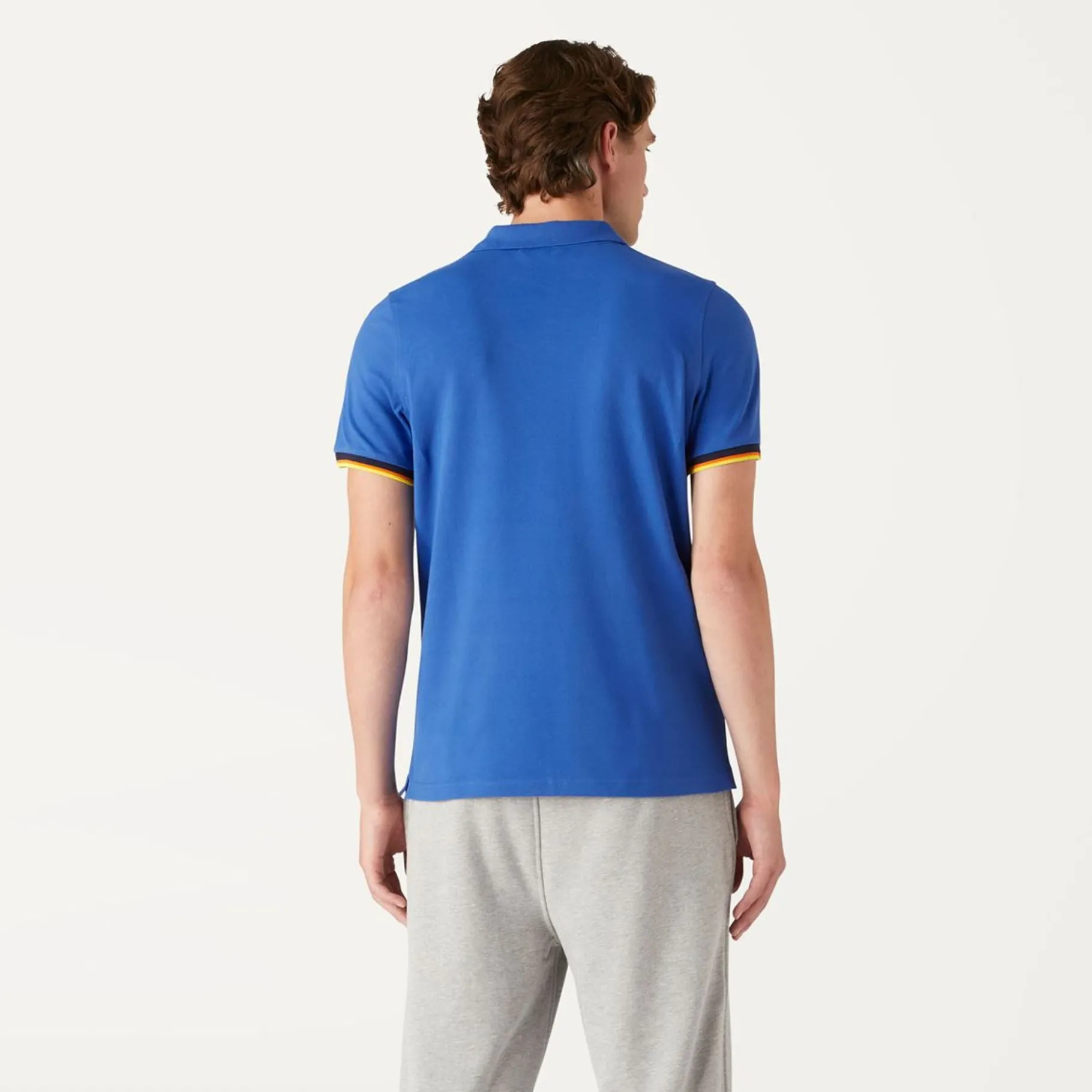 Polos & T-Shirts>K-WAY Vincent Contrast Polo Blue Royal Marine