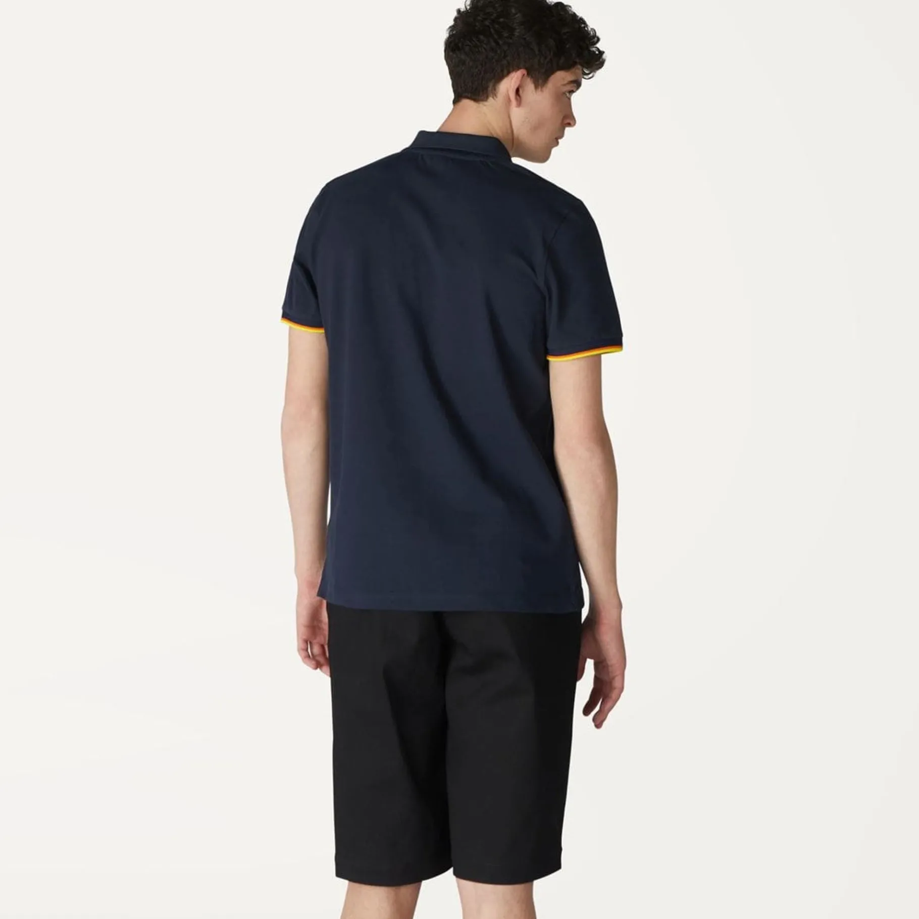 Polos & T-Shirts>K-WAY Vincent Contrast Polo Depht Blue