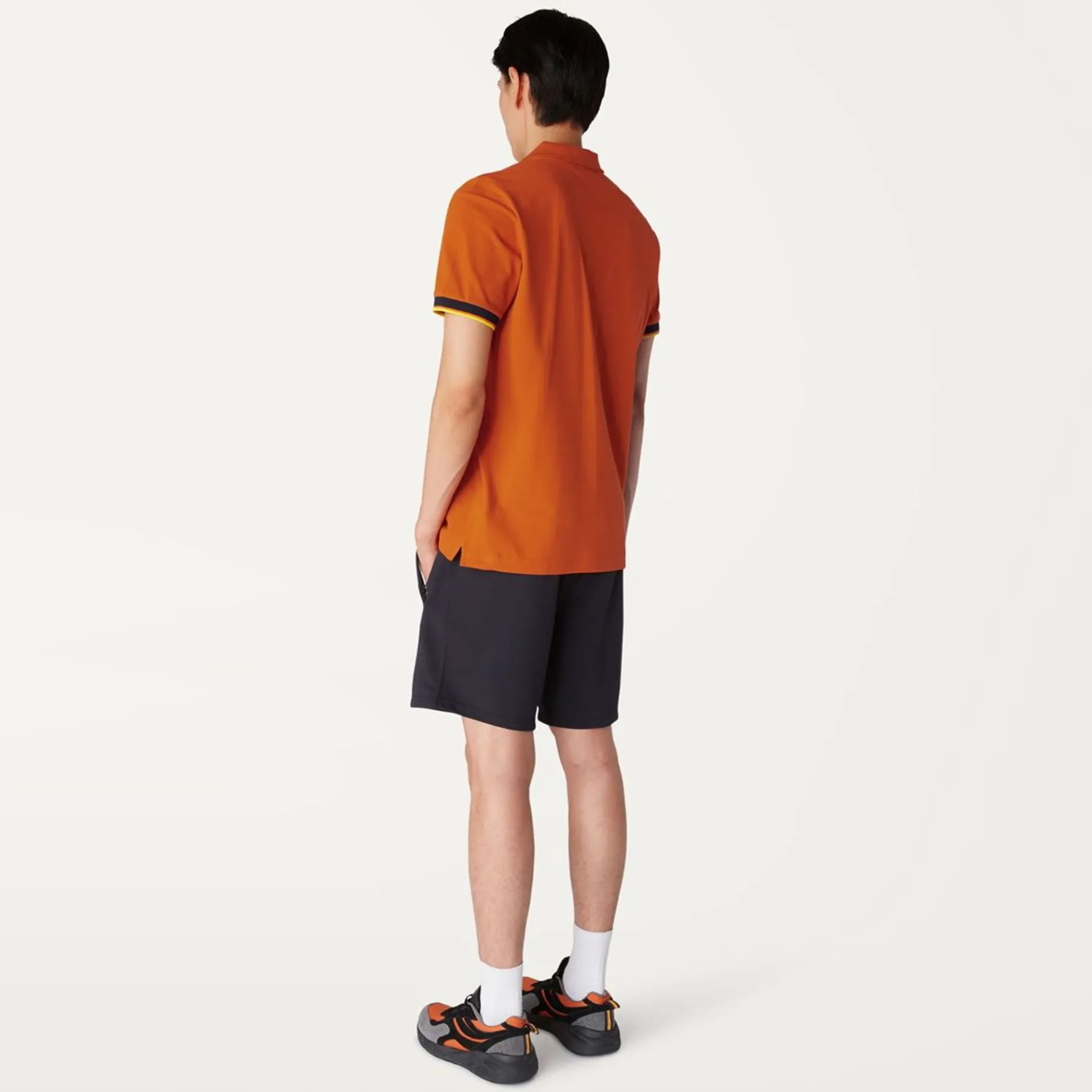 Polos & T-Shirts>K-WAY Vincent Contrast Polo Orange Rust